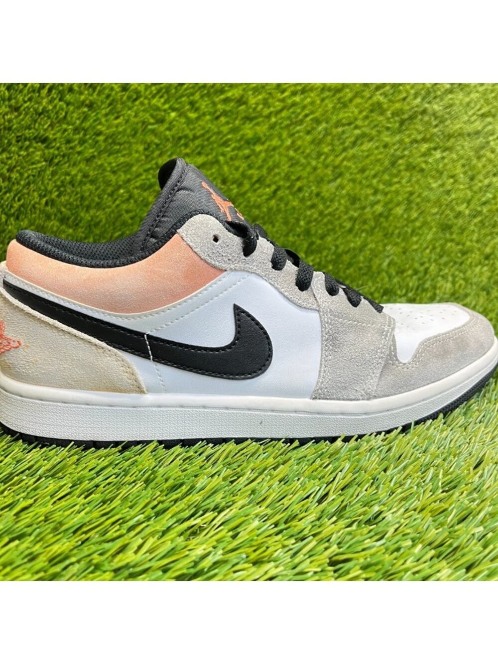 Nike Air Jordan 1 Low Flight Club Mens Size 8 White Gray Athletic Shoes Sneakers